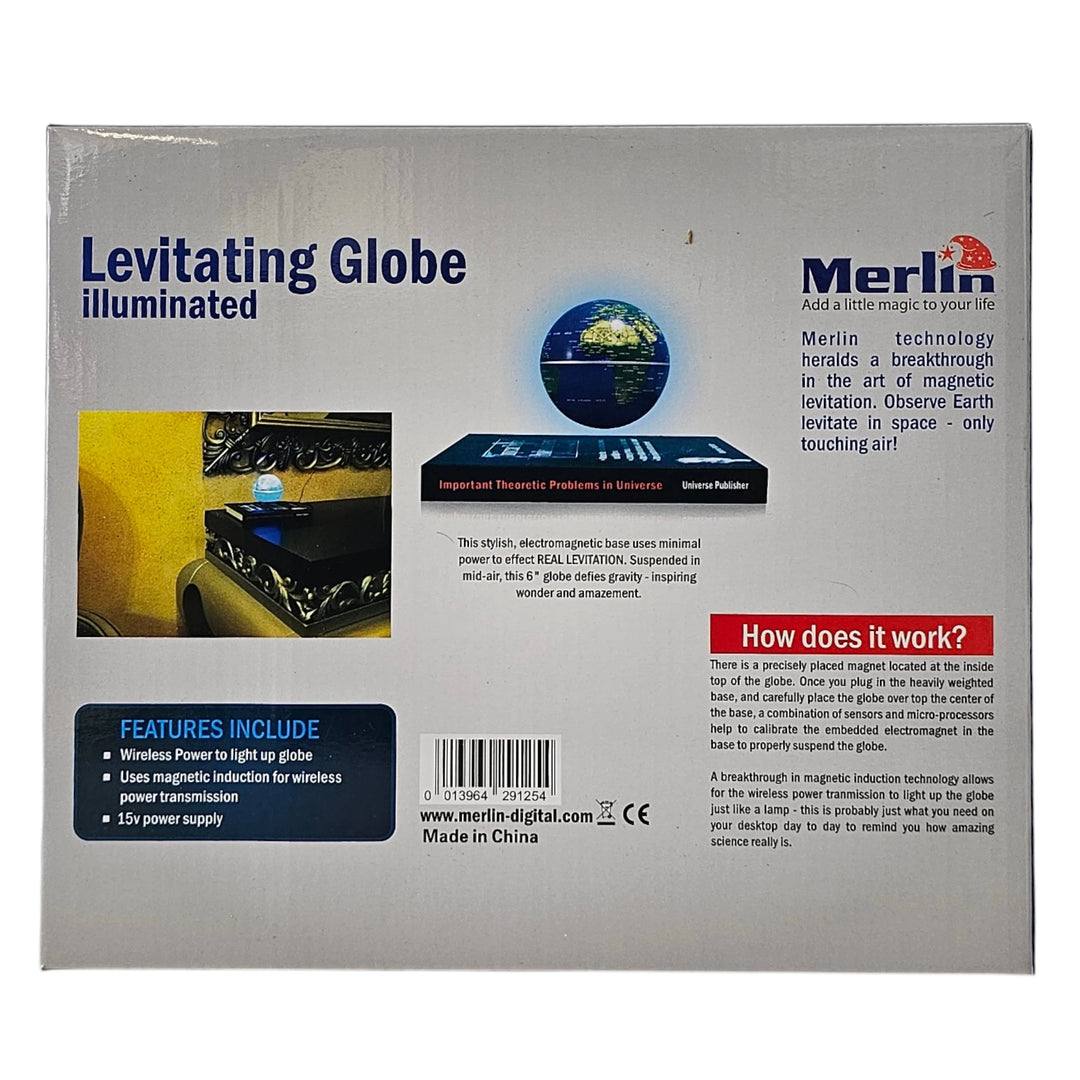 Merlin Levitating Globe – Illuminated