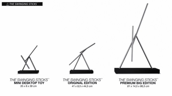 The Swinging Sticks™ Mini Toy 2.0 -  Black & White